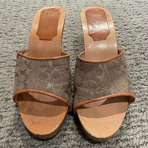 Coach Open Toe Heels